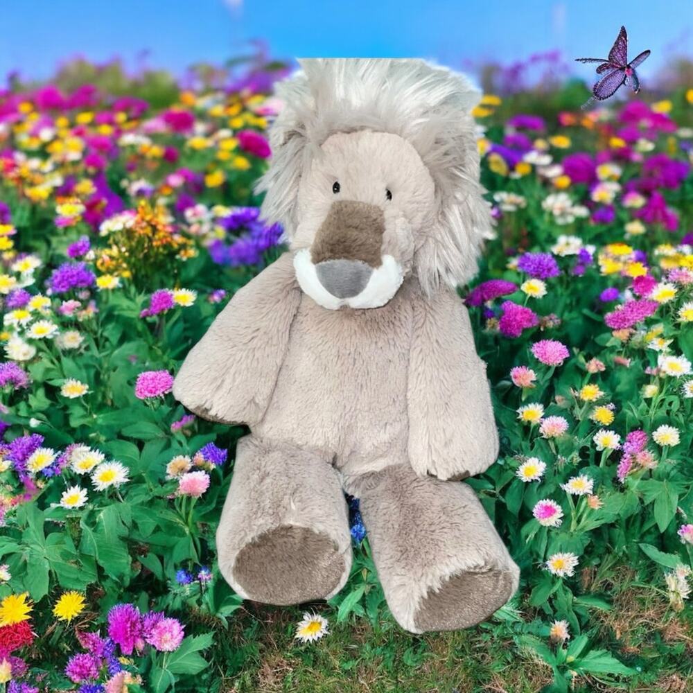 Mary Meyer 15" Lion Latte Marshmallow Zoo Plush Weighted Nursery Safari Snuggler